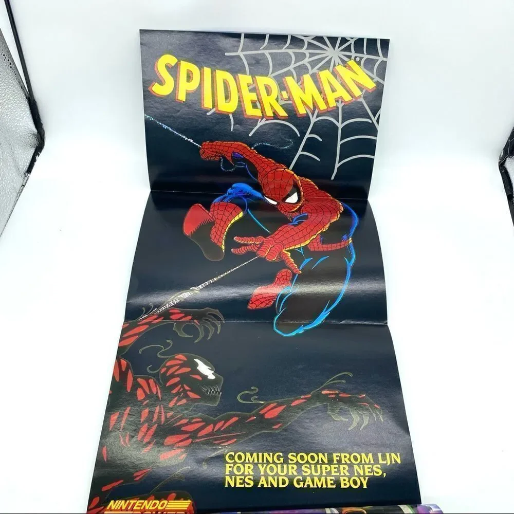 Nintendo Power Magazine September 1992 #40 Felix The Cat With Spider-Man Poster